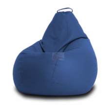 Кресло мешок Кожа Синее