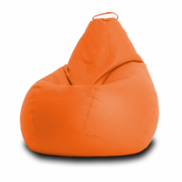 Кресло мешок Кожа Оранж