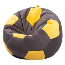 Кресло мяч Велюр Коричнево-желтое